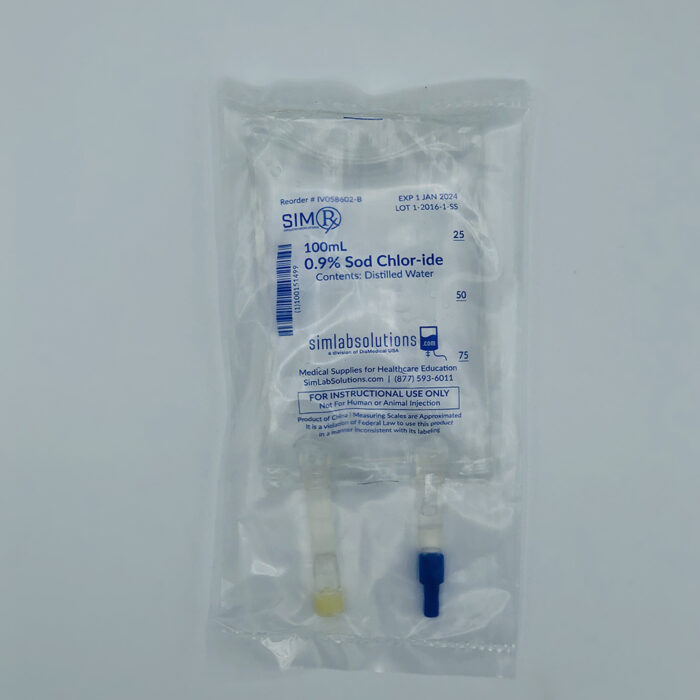 SIMLAB 0.9%NaCL 100mL IV BLUE