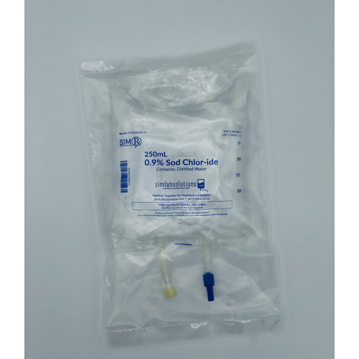 SIMLAB 0.9%NaCL 250mL IV BLUE